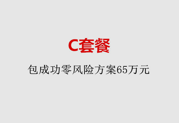 武汉C套餐：包成功零风险方案65万元